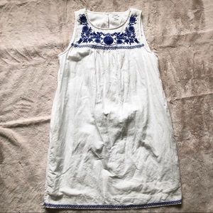 J. Crew Embroidered Sleeveless Dress with Pockets